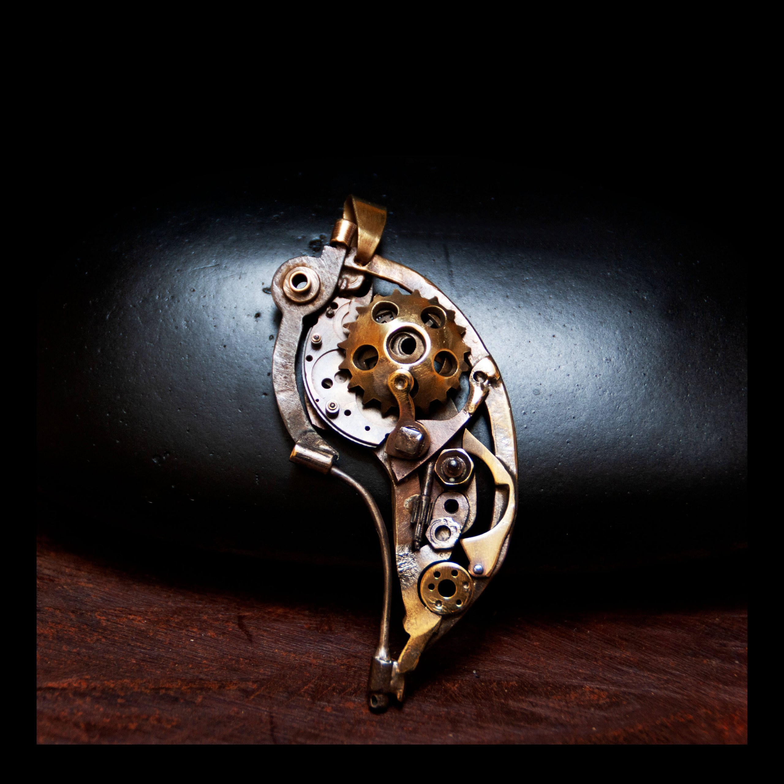 Clock and Gears Pendant steam punk necklace