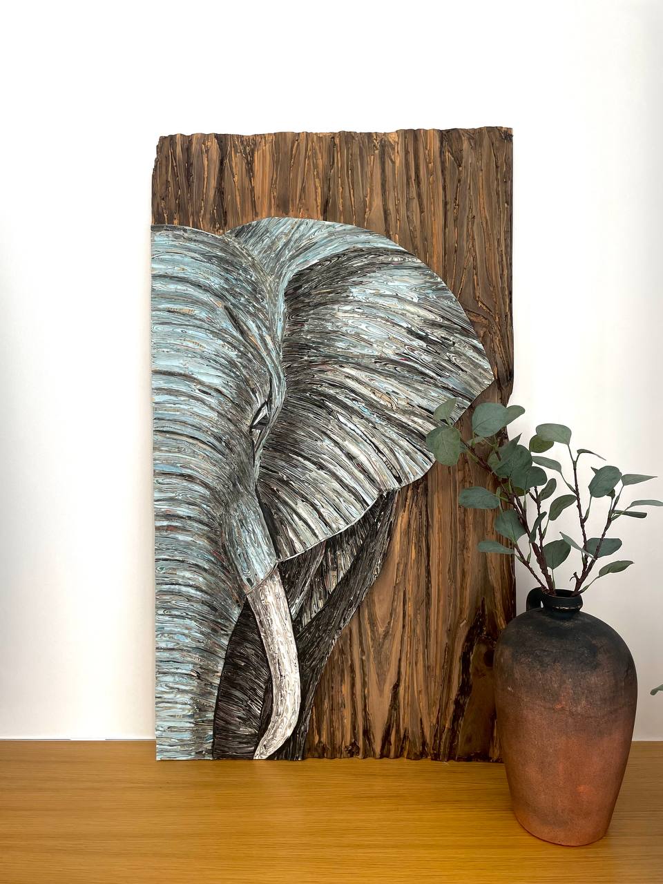 Blue elephant 105×60 cm - Image 2
