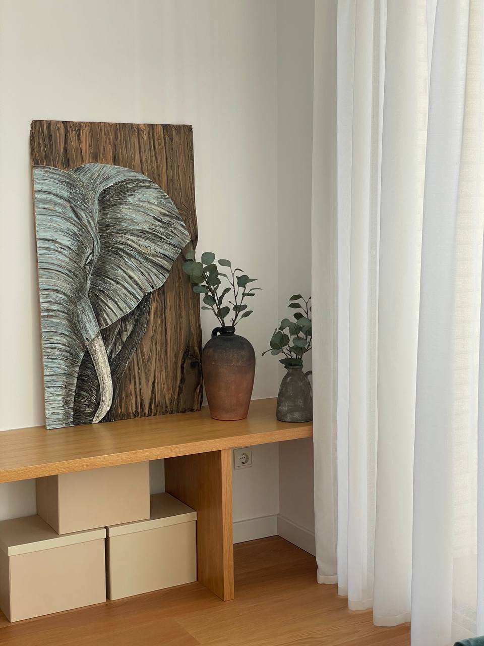 Blue elephant 105×60 cm - Image 3